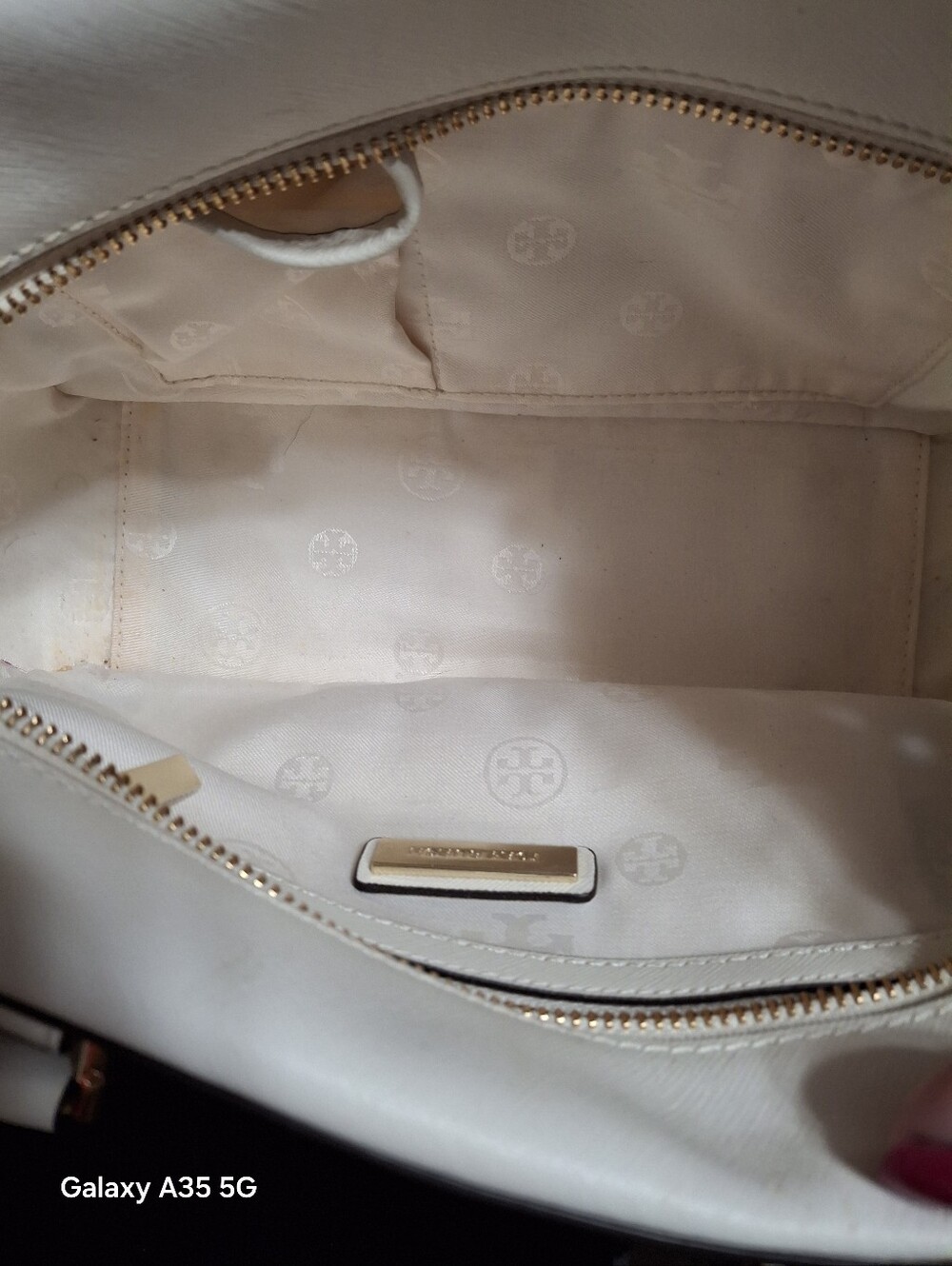 Tory Burch Mini Square Robinson satchel bag in Ivory 9.5x6x4 - Picture 9 of 15